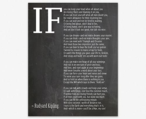 Póster poema If de Rudyard Kipling, cuadro decorativo de pared moderno, 30x40cm