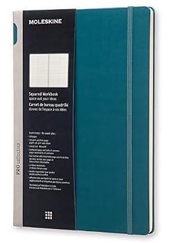 Stationery Moleskine Pro Collection Workbook, A4, Squared, Tide Green, Hard Cover (12 X 8.5) Book