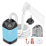 B013 Portable Shower Pump for Camping – 7800mAh Long-Lasting & Quiet Outdoor Shower with LED Display, IPX8 Waterproof Outdoor Shower for Pet Bath, Car Wash & RV
