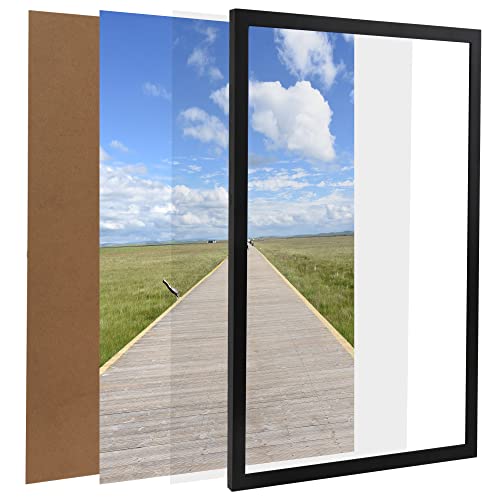 Aynoo 18X24 Picture Frame In Black Set Of 1 Pack 18X24 Picture Frames Made Of Solid Wood Display Pictures 18X24 Wood Black Picture Frames 18X24 Desktop And Wall Mounting Picture Frames 18X24 Pwye #TOP7