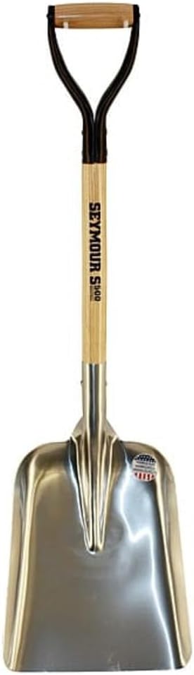 Seymour 49063 Eastern Pattern Scoop, #2 Aluminum 11" x 13.5", Solid Steel Rivet, 29" Precision Lathe Turned Hardwood, Steel D