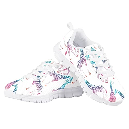 Yzaoxia Kids Running Shoes Girls Size 11-5 Breathable Mesh Sneakers Lightweight Tennis Shoes Lace Up4