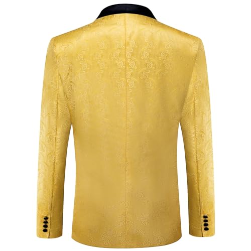 DiBanGu Mens Blazer One Button Shawl Lapel Tuxedo Sport Coat Casual Dress Suit Jacket for Men Wedding Party Prom4