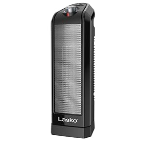 Lasko CT16450 15.7 Inches, Portable 1500W Oscillating Electric Ceramic Space Heater with Manual Thermostat and Overheat Safety Protection for Indoor Home Use