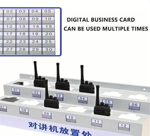 Handheld Radio Holder Tool Storage Cabinet,Walkie Talkie Holder Universal Radio Case, Two Way Radio Holder Universal Multi Grids Walkie Talkies nizer, Wall Mounted Microphone Hang(Size:61*22*20cm)
