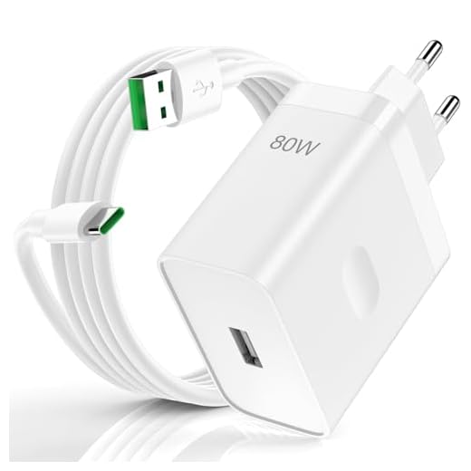 80W Caricatore Rapido con Cavo USB C 1M SUPERVOOC Charge per OPPO Find X5 X3/2Neo/Reno12 11 F 10 8 Pro,Caricatore Rapido Charge VOOC con Cavo USB Type-C per OnePlus 12 12R 11 9 Pro Nord 2T CE 4 3 Lite