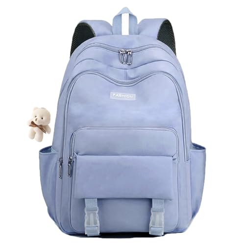 Mochila De Costas Leve Feminina Escolar Viagem Trabalho (AZUL)