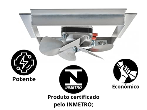 EXAUSTOR CHURRASQUEIRA RESIDENCIAL DUTO QUADRADO 22CM BIVOLT