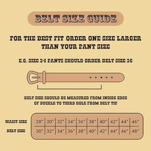 Daniel'S Artplanet Western Belt For Men 1.5 Inch Wide Full Grain One Piece Leather Belt With Buckle Handmade Engraved Tooled  thumb #2