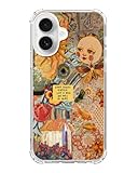 Oubliert Hippie Sun Moth Phone Case Compatible with iPhone 17, Orange Yellow Aesthetic Positivity Phone Cover for iPhone 17