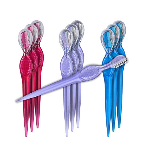 Fciqven 15 Pcs Eyebrow Razors,Multipurpose Face Razors Grooming Shavers with Precision Cover for Women And Men, Professional Makeup Face Care Tools