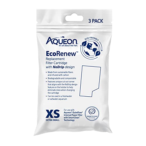 Aqueon Aquarium Fish Tank EcoRenew Filter Cartridge, Extra Small 3 Pack