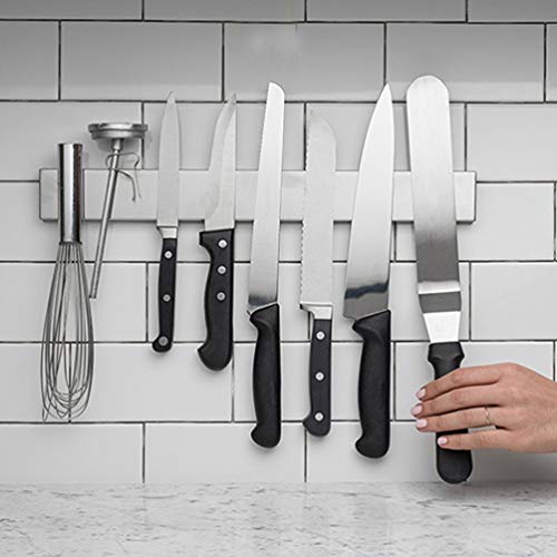 Cabilock Suporte magnético de aço inoxidável, suporte para facas, suporte de parede, organizador de