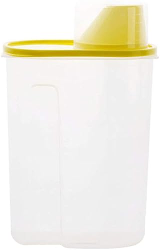 DOITOOL Contenedor de almacenamiento de cereales de galletas enlatadas, 1 recipiente de almacenamiento de alimentos de plástico con tanque de