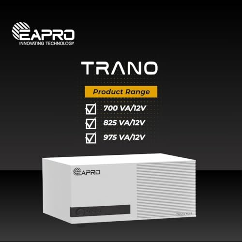Image of Eapro Trano Inverter with Nano Technology & Pure Sine Wave 12A Solar Charge Controller Sleek Design Efficient Power Conversion|Energy Efficiency & Reliability |3 Years Warranty (TRANO-1000S)