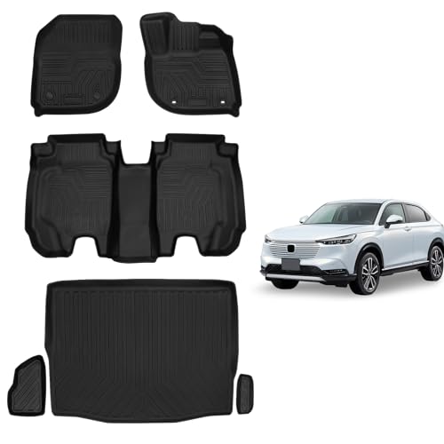 Amazon.co.jp: 新型 ヴェゼル rv系 専用 フロアマット+ラゲッジマット 