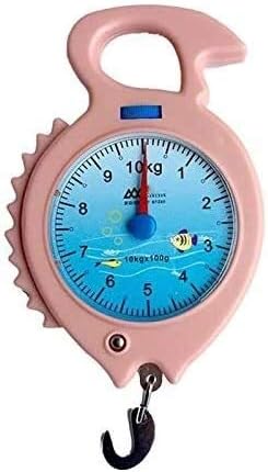 DHF Spring Scale, Portable 10 Kg Scale, Small Family Shopping Scale, Portable Hook Luggage Scale (Color : Pink, Size : 12.5X8CM)