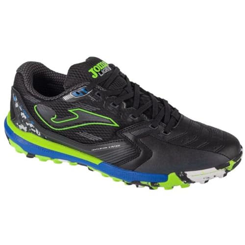 Chuteira de Society Joma Liga 5 - Preto/Azul/Verde Cor:Preto;Tamanho:40