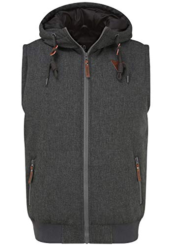 Indicode Herren Steppweste Outdoor – Mit Kapuze, Reißverschluss, Wasserabweisend, Regular Fit, Nachhaltig