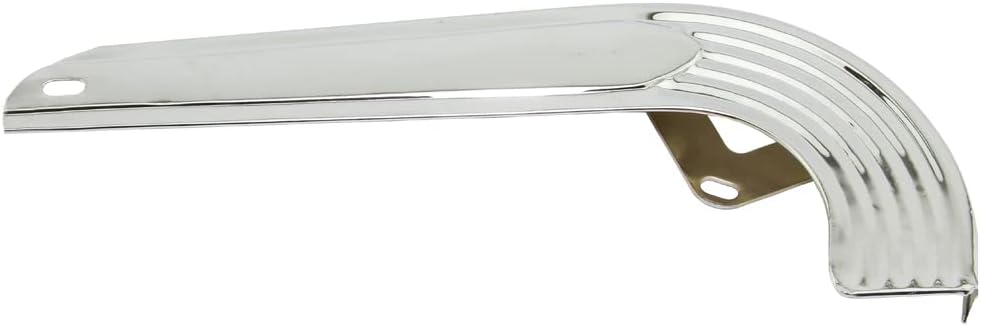Bicycle Chrome Plated Chain Guard Ribbed Style with Lined Bands Bike Guard, Multiple Sizes (12")