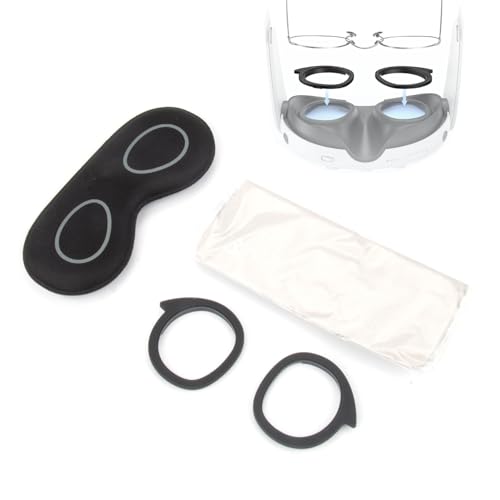Protezione obiettivo VR accessori compatibili per Quest 3 VR Headset (copertura antipolvere + distanziatore per occhiali)