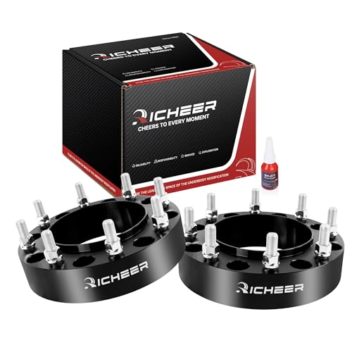 Richeer 8x210 Hubcentric Wheel Spacers for 2011-2025 Silverado Sierra 3500 HD DRW 2 inch 8x210mm Wheel Spacer with 14x1.5 Studs & 154.2mm Center Bore
