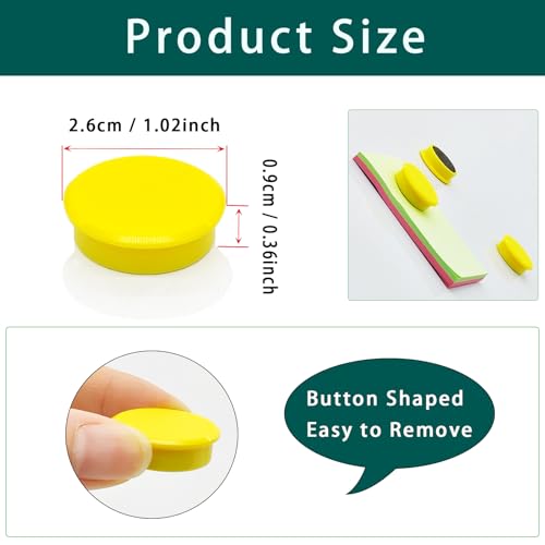 ZDZBLX Strong Fridge Magnets, 30 Pack Mini Cute Round Magnets for Whiteboard Notice Board, Crafts - Image 3