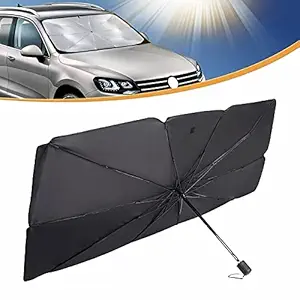 TechKing Car Windshield Sun Shade UV Rays and Heat Sun Visor Protector Foldable Reflector Umbrella Keep Your Vehicle Cool and Blocks UV Rays