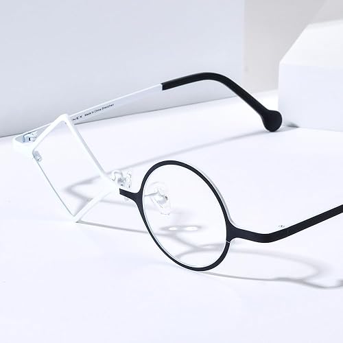 Vista 56 de FONEX Gafas de titanio coloridas Marco Hombres Izquierdo Redondo Derecho Cuadrado Gafas Ópticas Mujeres F85747