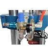 Pneumatic Punch Press Machine Adjustable Cylinder Stroke Single Column Pneumatic Press Manual and Foot Combination Switch with Controller for Metal Sheet 110V(300KG/660LB Pressure)