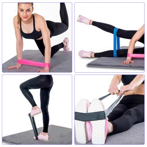 GXGM 5 Piezas Bandas Elasticas Musculacion,Bandas Elásticas Fitness, Bandas de Resistencia, Elásticas Fitness y Musculación de Látex Agradable a la Piel con Guía de Ejercicios de Español(4.5-23kg - imagen 6