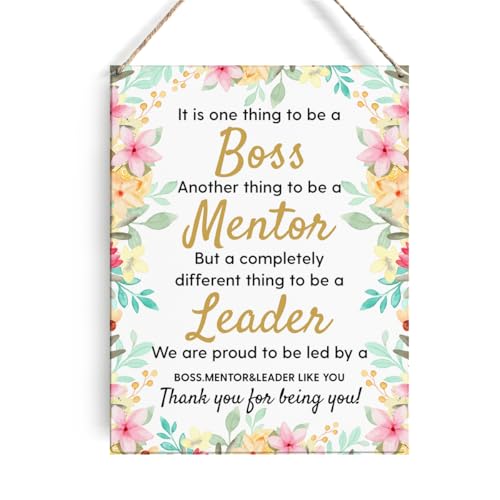 GUDIAO Best Funny Wooden Hanging Sign worlds Boss Appreciation Going Away Gifts for Women Men, Great Appreciation Gifts for Lady Wall Art Decoration Paperweight Present for Boss Day