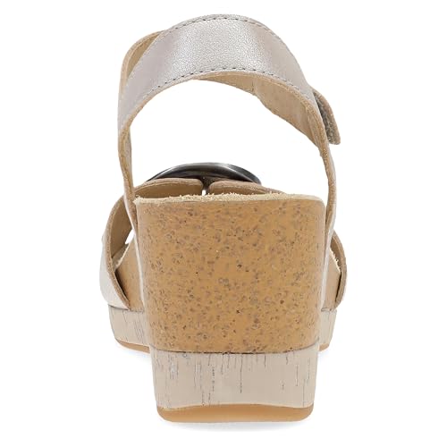 Image of Dansko Stella Multi-Strap Wedge Sandal for Women - Cork /EVA Wedge with Arch Support -Fully Adjustable Straps-Lightweight Rubber Outsole