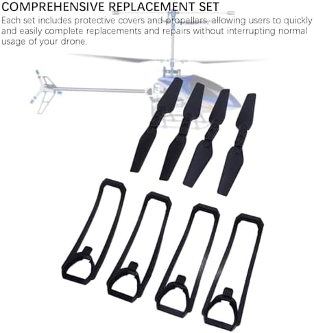 Bewinner Drone Spare Parts Kit for E88 / E99 / K3 / E100 | 4 Propellers & 4 Protective Covers, Lightweight Plastic, Universal Compatibility with Folding Drones — 사진 4