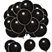 Elecrainbow 100 Pack 12 Inch 3.2 g/pc Thicken Round Pearlescent Latex Black Balloons for Party Decorations, Black