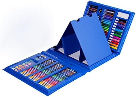LEPSJGC 176 PCS Art Set Built-in Easel Artist Crayon Drawing Paint Brush Pens for Kids Birthday Gifts Box Art Painting Supplies (Color : Blue)