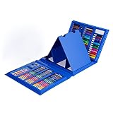 LEPSJGC 176 PCS Art Set Built-in Easel Artist Crayon Drawing Paint Brush Pens for Kids Birthday Gift