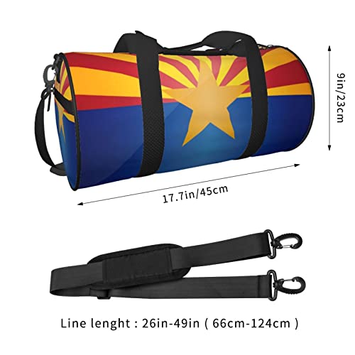 Sports Travel Gym Bag Flag of Arizona Fitness Duffle Bag with Inner Pocket and Adjustable Shoulder Strap for Women & Men4