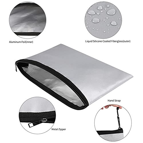 Homesen Bolsa de documentos à prova de fogo Pasta de arquivos à prova de fogo e à prova d'água Bols