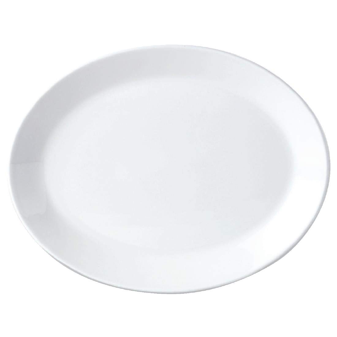 Nextday Catering V0029 Simplicity Oval Dish Coupe, 12", White (Pack of 12)