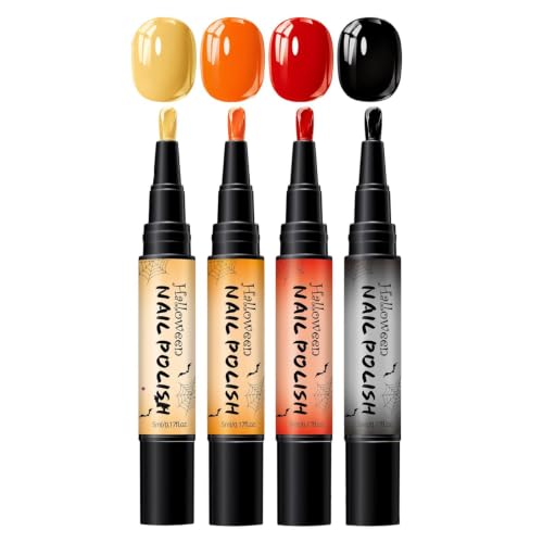 Nail Gel Pens 4 Pack Quick Dry Halloween Liner Manicure Set