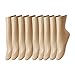 Produktbild Caudblor 9 Paar Liner Invisible Non Slip Footies Socken für Damen (38-41, NUDE)