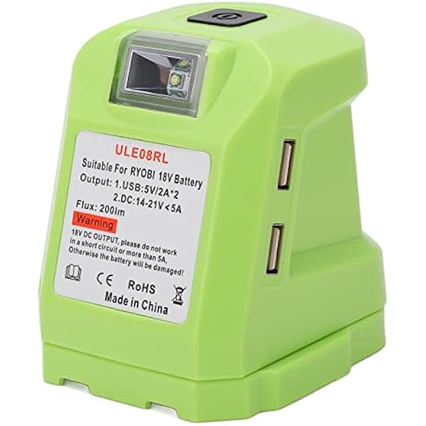Podwójna Konwerter Baterii Litowej Podwójna Struktura USB Electrical Tool Adapter