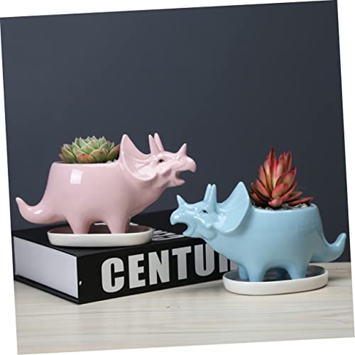 Pot de fleurs tricératops HEMOTON idée cadeau originale maison - 7