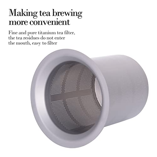 Boundless Voyage 350Ml Titanium Double-Walled Tea Cups With Filter Outdoor Camping Portable Tea Maker Coffee Cup Set Ti3106D(No Cup) #TOP2
