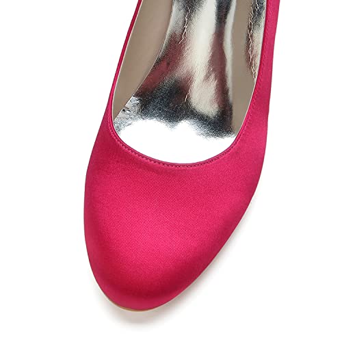 Womens Chunky Low Block Heels Closed Round Toe Pumps Slip On Dress Shoes for Wedding Business Office Work Evening3