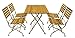 Produktbild DEGAMO Garten Sitzgruppe Klappgarnitur Passau 5-teilig (4X Stuhl, 1x Tisch 70x110cm), Gestell Flachstahl verzinkt und transparent pulverbeschichtet, Belattung Robinien Holz, Outdoor