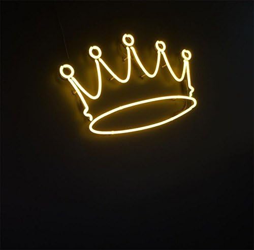 Desung Brand New 14" Yellow Imperial Crown (Various sizes) CUSTOM Design Decorated Acrylic Panel Handmade Man Cave Neon Sign Light UT112