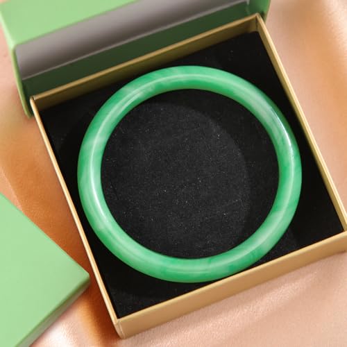 2.44 Inch Natural Jade Bangle Bracelet for Women Elegant Jade Bangle Bracelet with Box Thin Good Luck Jewelry Gift4