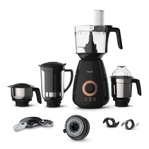 Philips HL7707/00 Mixer Grinder, 750W, 4 Jars (Black)